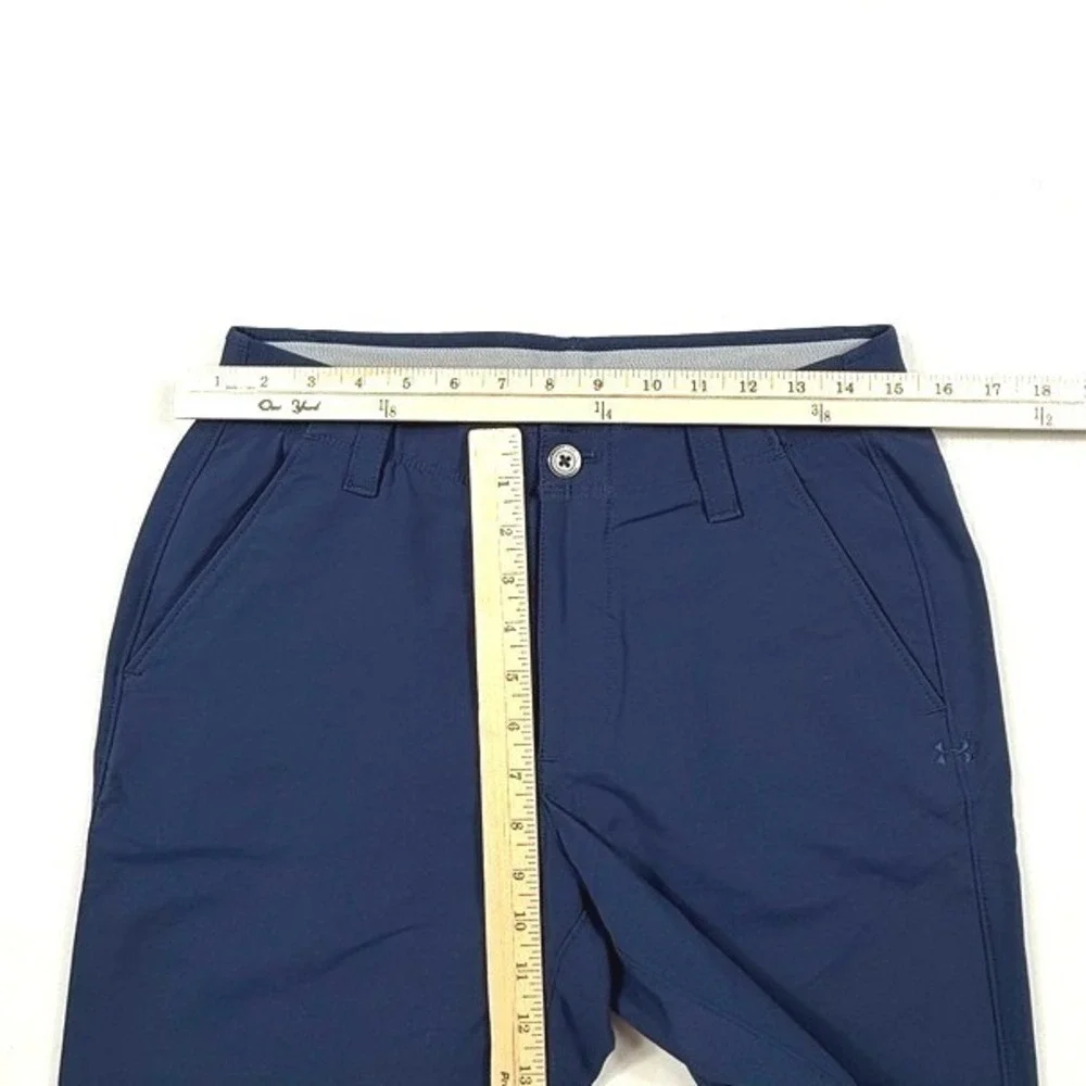 Under Armour Mens Match Play Golf Pants Navy Blue Loose Fit 30x34